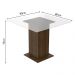 Conjunto Sala de Jantar Madesa Anita Mesa Tampo de Vidro com 4 Cadeiras - Rustic/Preto/Sintético Preto