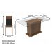 Conjunto Sala de Jantar Madesa Atlanta Mesa Tampo de Vidro com 6 Cadeiras - Rustic/Preto/SintPreto