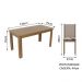 Conjunto Sala de Jantar Madesa Bea Mesa Tampo de Madeira com 4 Cadeiras - Rustic/Crema/Floral Hibiscos
