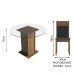 Conjunto Sala de Jantar Madesa Beta Mesa Tampo de Vidro Redondo 4 Cadeiras - Rustic/Preto