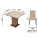 Conjunto Sala de Jantar Madesa Brenda Mesa Tampo de Vidro com 4 Cadeiras - Rustic/Crema/Imperial