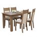 Conjunto Sala de Jantar Madesa Cali Mesa Tampo de Madeira com 4 Cadeiras - Rustic/Crema/Bege