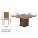 Conjunto Sala de Jantar Madesa Clarice Mesa Tampo de Madeira com 8 Cadeiras - Rustic/Lírio Bege