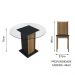 Conjunto Sala de Jantar Madesa Débora Mesa Tampo de Vidro Redondo 4 Cadeiras - Preto/Rustic