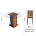 Conjunto Sala de Jantar Madesa Débora Mesa Tampo de Vidro Redondo 4 Cadeiras - Rustic/Bege