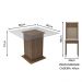 Conjunto Sala de Jantar Madesa Dallas Mesa Tampo de Vidro com 4 Cadeiras - Rustic/Crema/Pérola