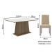 Conjunto Sala de Jantar Madesa Daniela Mesa Tampo de Madeira com 6 Cadeiras - Rustic/Branco/Imperial
