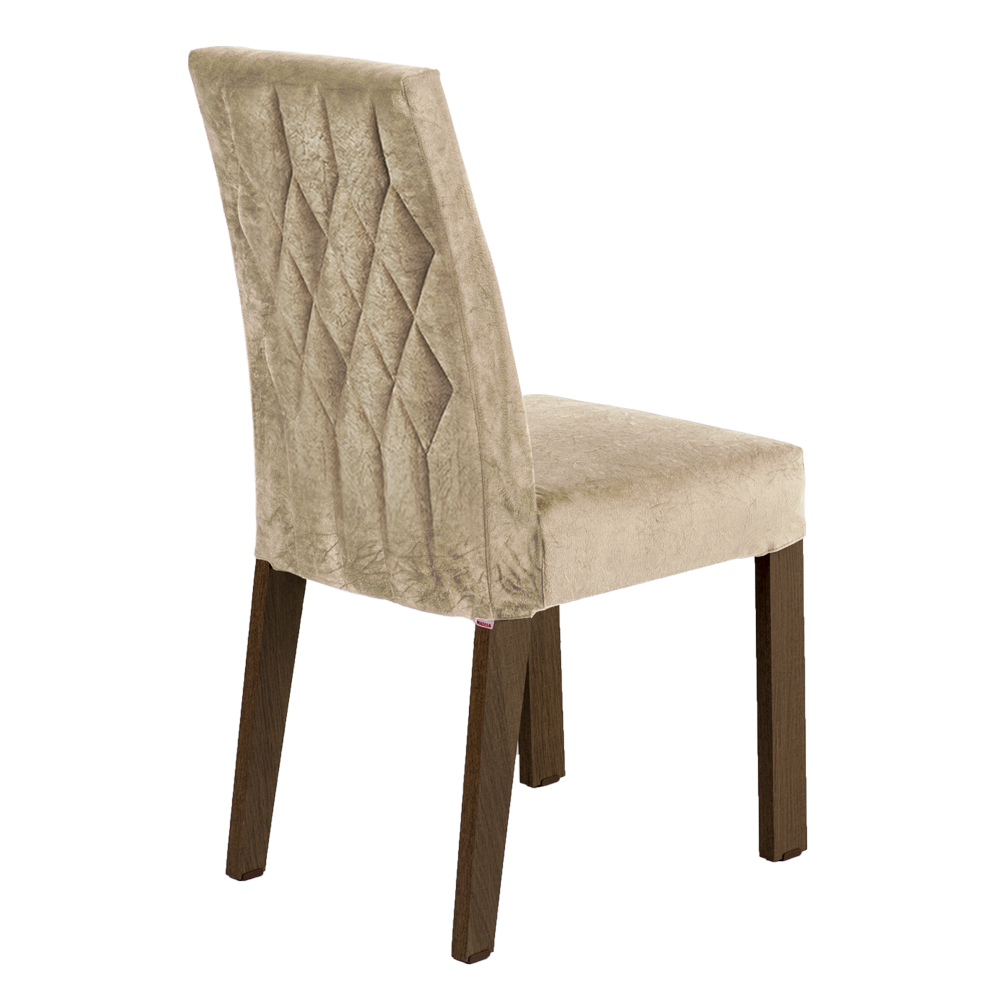 Conjunto Sala de Jantar Madesa Daniela Mesa Tampo de Madeira com 6 Cadeiras - Rustic/Crema/Imperial