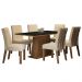 Conjunto Sala de Jantar Madesa Daniela Mesa Tampo de Madeira com 6 Cadeiras - Rustic/Preto/Imperial