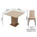 Conjunto Sala de Jantar Madesa Deise Mesa Tampo de Madeira 4 Cadeiras - Rustic/Crema/Imperial