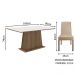 Conjunto Sala de Jantar Madesa Flavia Mesa Tampo de Madeira com 4 Cadeiras - Rustic/Branco/Imperial
