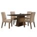 Conjunto Sala de Jantar Madesa Flavia Mesa Tampo de Madeira com 4 Cadeiras - Rustic/Preto/Imperial