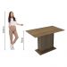 Conjunto Sala de Jantar Madesa Gabi Mesa Tampo de Madeira com 2 Cadeiras - Rustic/Preto/Sintético Preto