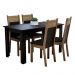 Conjunto Sala de Jantar Madesa Havana Mesa Tampo de Madeira com 4 Cadeiras - Preto/Rustic