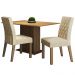 Conjunto Sala de Jantar Madesa Lia Mesa Tampo de Madeira com 2 Cadeiras - Rustic/Imperial