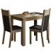Conjunto Sala de Jantar Madesa Lola Mesa Tampo de Madeira com 2 Cadeiras - Rustic/Preto/Sintético Preto