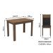 Conjunto Sala de Jantar Madesa Lola Mesa Tampo de Madeira com 2 Cadeiras - Rustic/Preto/Sintético Preto