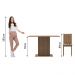 Conjunto Sala de Jantar Madesa Luana Mesa Tampo de Madeira com 4 Cadeiras - Rustic/Bege Marrom