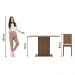 Conjunto Sala de Jantar Madesa Luana Mesa Tampo de Madeira com 4 Cadeiras - Rustic/Pérola