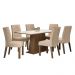 Conjunto Sala de Jantar Madesa Luciana Mesa Tampo de Madeira com 6 Cadeiras - Rustic/Branco/Imperial