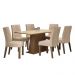 Conjunto Sala de Jantar Madesa Luciana Mesa Tampo de Madeira com 6 Cadeiras - Rustic/Crema/Imperial