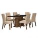 Conjunto Sala de Jantar Madesa Luciana Mesa Tampo de Madeira com 6 Cadeiras - Rustic/Preto/Imperial