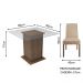 Conjunto Sala de Jantar Madesa Luli Mesa Tampo de Vidro com 2 Cadeiras - Rustic/Imperial