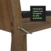 Conjunto Sala de Jantar Madesa Madu Mesa Tampo de Vidro Redondo 4 Cadeiras - Rustic/Preto/Preto
