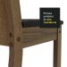 Conjunto Sala de Jantar Madesa Madu Mesa Tampo de Vidro Redondo 4 Cadeiras - Rustic/Preto/Preto