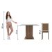 Conjunto Sala de Jantar Madesa Magda Mesa Tampo de Vidro com 4 Cadeiras - Rustic/Pérola