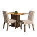 Conjunto Sala de Jantar Madesa Manu Mesa Tampo de Madeira com 2 Cadeiras - Rustic/Imperial