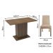 Conjunto Sala de Jantar Madesa Manu Mesa Tampo de Madeira com 2 Cadeiras - Rustic/Imperial