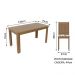 Conjunto Sala de Jantar Madesa Maris Mesa Tampo de Madeira com 6 Cadeiras - Rustic/Lírio Bege