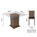 Conjunto Sala de Jantar Madesa Maya Mesa Tampo de Vidro com 4 Cadeiras - Rustic/Sintético Preto