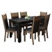 Conjunto Sala de Jantar Madesa Medelin Mesa Tampo de Madeira com 6 Cadeiras - Preto/Rustic/SintPreto
