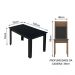 Conjunto Sala de Jantar Madesa Medelin Mesa Tampo de Madeira com 6 Cadeiras - Preto/Rustic/SintPreto