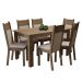 Conjunto Sala de Jantar Madesa Medelin Mesa Tampo de Madeira com 6 Cadeiras - Rustic/Crema/Bege