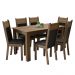 Conjunto Sala de Jantar Madesa Medelin Mesa Tampo de Madeira com 6 Cadeiras - Rustic/Preto/SintPreto