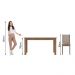Conjunto Sala de Jantar Madesa Miriam Mesa Tampo de Madeira 6 Cadeiras - Rustic/Crema/Bege Marrom
