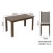 Conjunto Sala de Jantar Madesa Miriam Mesa Tampo de Madeira com 6 Cadeiras - Rustic/Crema/Pérola