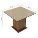Conjunto Sala de Jantar Madesa Moscou Plus Mesa Tampo de Vidro com 4 Cadeiras - Rustic/Crema/Pérola