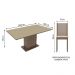 Conjunto Sala de Jantar Madesa Ohana Mesa Tampo de Madeira com 6 Cadeiras - Rustic/Crema/Pérola