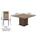 Conjunto Sala de Jantar Madesa Panamá Mesa Tampo de Madeira com 8 Cadeiras - Rustic/Crema/Pérola