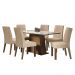 Conjunto Sala de Jantar Madesa Patricia Mesa Tampo de Vidro com 6 Cadeiras - Rustic/Branco/Imperial