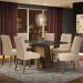 Conjunto Sala de Jantar Madesa Patricia Mesa Tampo de Vidro com 6 Cadeiras - Rustic/Preto/Imperial