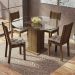 Conjunto Sala de Jantar Madesa Paula Mesa Tampo de Vidro Redondo 4 Cadeiras - Rustic/Hibiscos