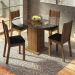 Conjunto Sala de Jantar Madesa Paula Mesa Tampo de Vidro Redondo 4 Cadeiras - Rustic/Preto