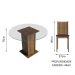 Conjunto Sala de Jantar Madesa Paula Mesa Tampo de Vidro Redondo 4 Cadeiras - Rustic/Preto