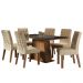 Conjunto Sala de Jantar Madesa Rafaela Mesa Tampo de Vidro com 6 Cadeiras - Rustic/Preto/Imperial