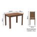Conjunto Sala de Jantar Madesa Rute Mesa Tampo de Madeira com 4 Cadeiras - Rustic/Bege Marrom